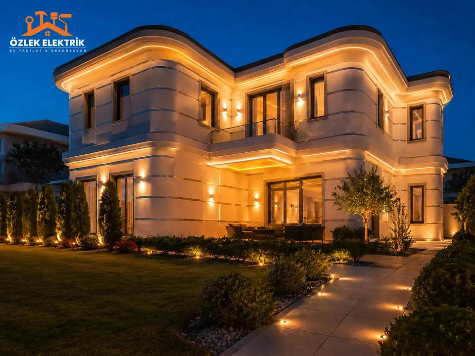 Villa dış cephe aydınlatması
